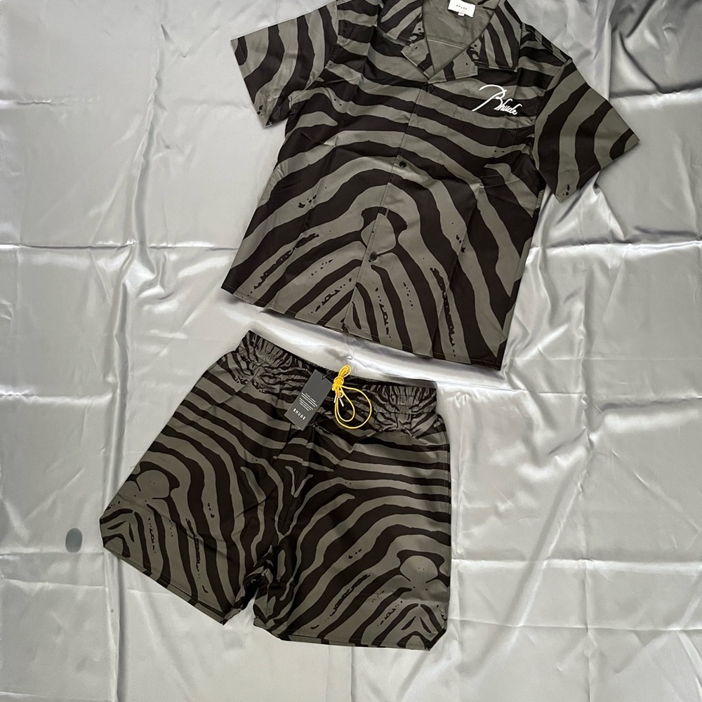 Rhude Zebra  Shirt and Shorts Set